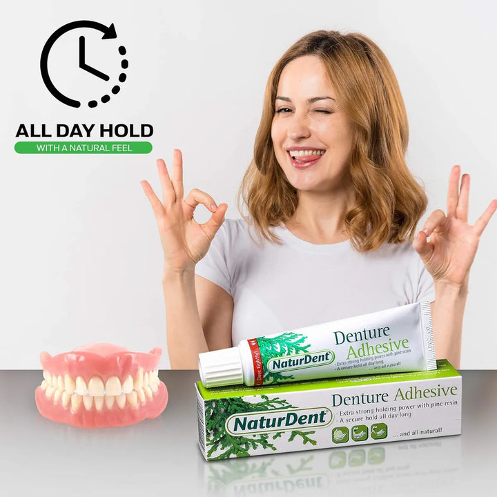 Adhesivo Natural Fuerte Para Dentaduras Postizas Mantiene Fi - Imagen 5