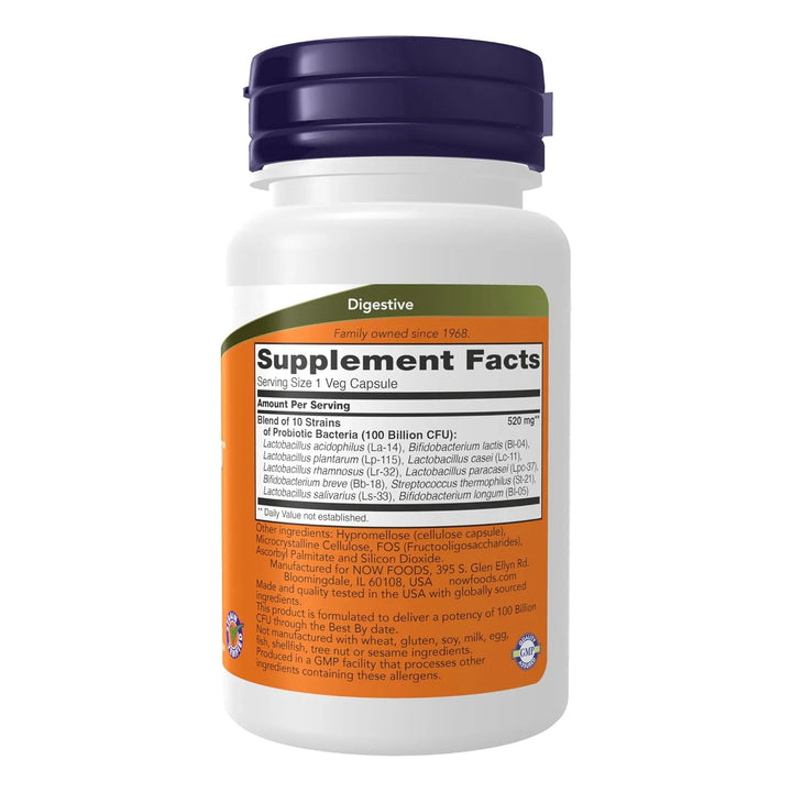 Probiotic 100 Billones Cfu 10 Cepas Apoyo Intestinal 30 Cáp - Imagen 2