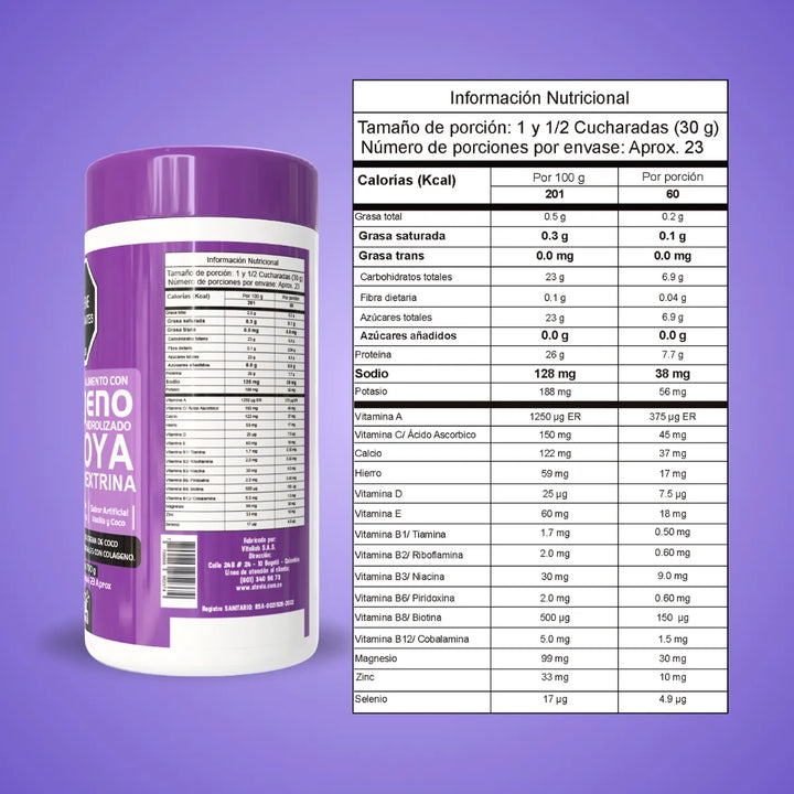 Kit Colágeno Hidrolizado Vitaliah Vainilla X2 + Mentas De Stevia - Imagen 6