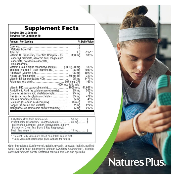 Cápsulas Blandas Ricas En Hierro 85 Mg Con Vitamina C Y Biof - Imagen 4