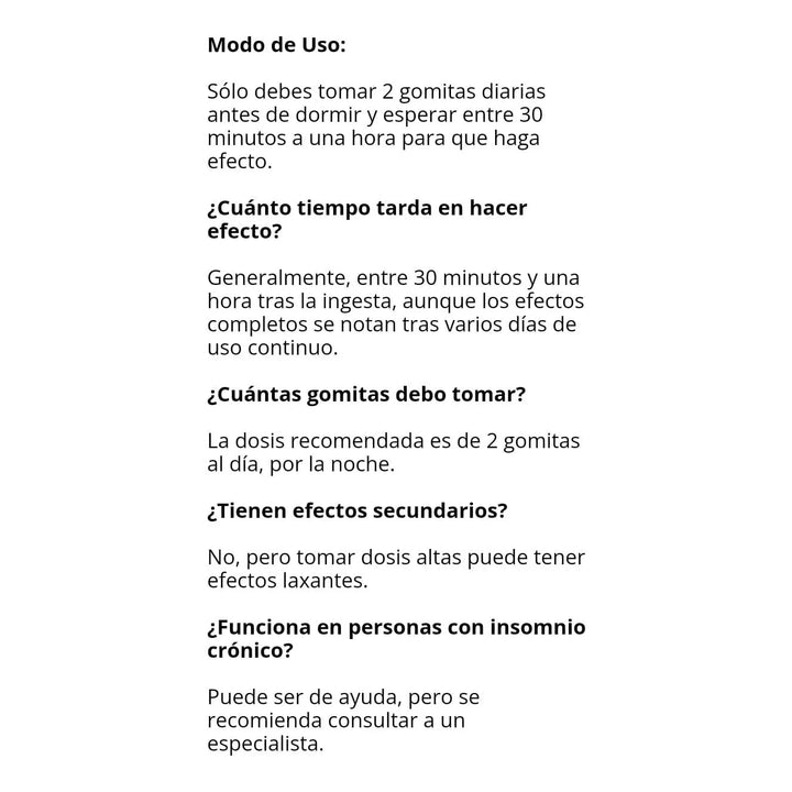 Gomas Magnesio Zinc Sueño Profundo Dormir - Imagen 9