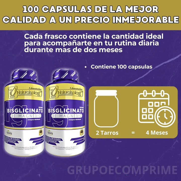 Bisglicinato Magnesio X100 2uni Natural - Imagen 2