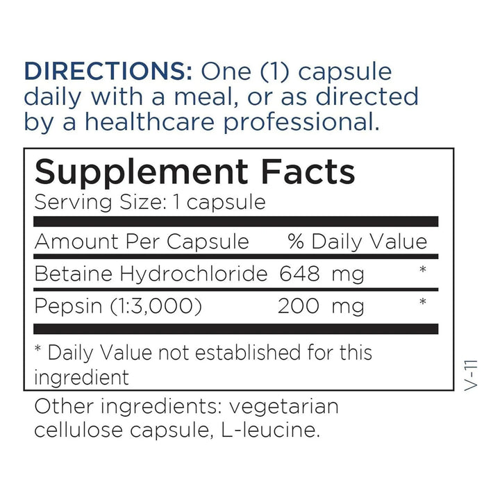 Betaína Hcl Con Pepsina Enzima Digestiva Para Salud Intestin - Imagen 6