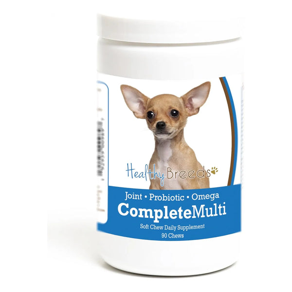 Multivitaminico Masticable Para Chihuahua 90 Unidades Sabor Pollo Healthy Breeds