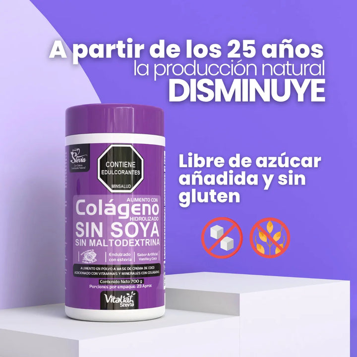 Colágeno Hidrolizado Vainilla 700g + Mentas Vitaliah - Imagen 4