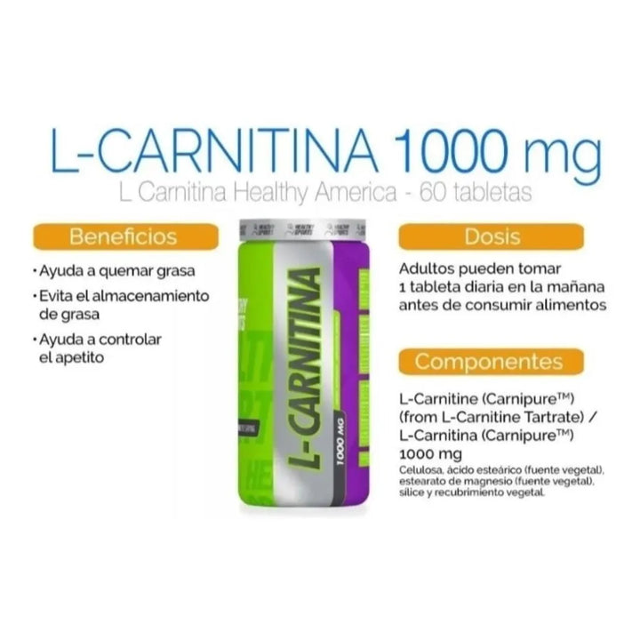 L-carnitina 1000mg Quemador Natural - Imagen 2