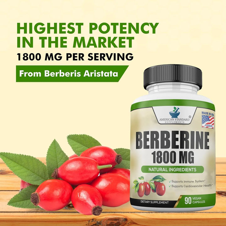 Berberina 1800mg Pastillas Salud Cardiovascular Y Apoyo Inmu - Imagen 4