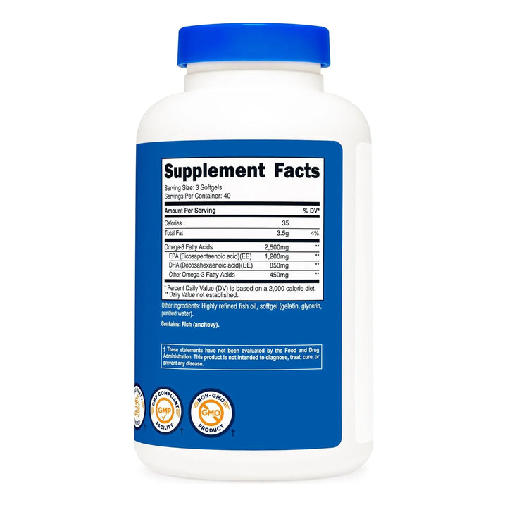Aceite Pescado Omega 3 2500mg Epa 1200mg Dha 950mg 120 Cap - Imagen 5