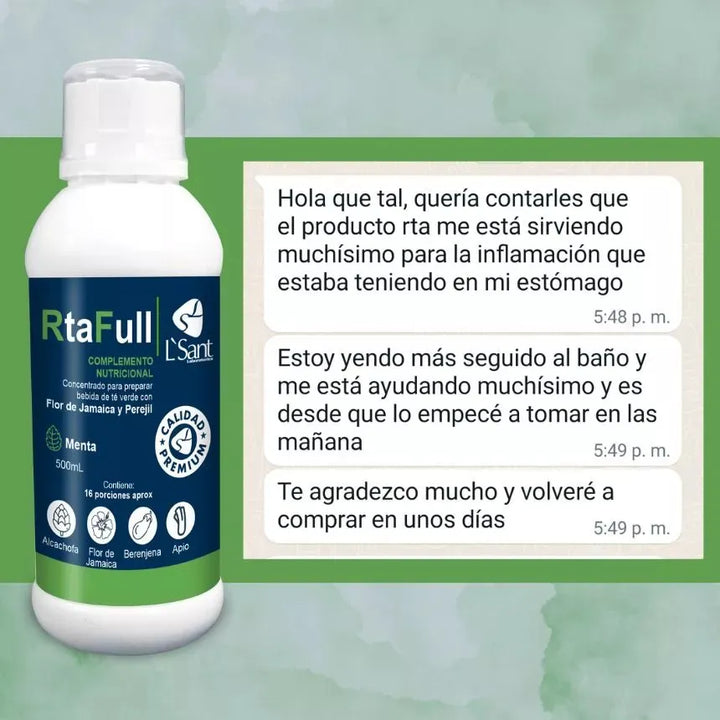 Rta Full Drenador Hepatico Higado Graso Colon Irritado- Menta - Imagen 2