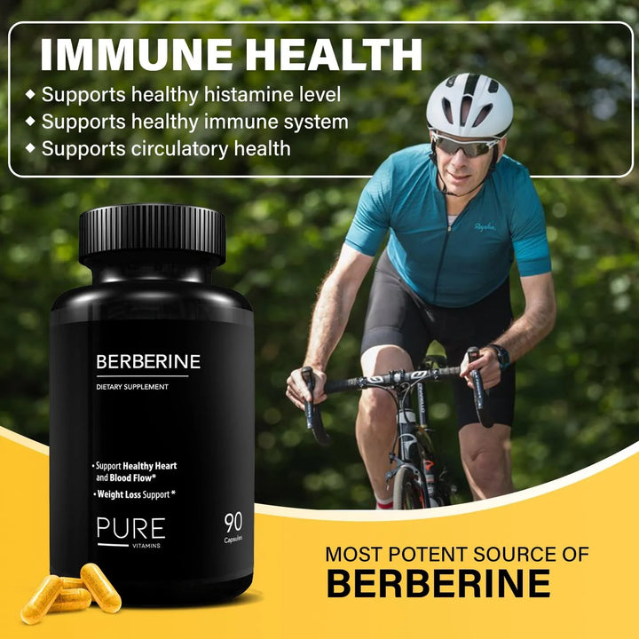 Cápsulas Berberina Hcl 1200 Mg 90 Unidades Para Salud Natura - Imagen 5