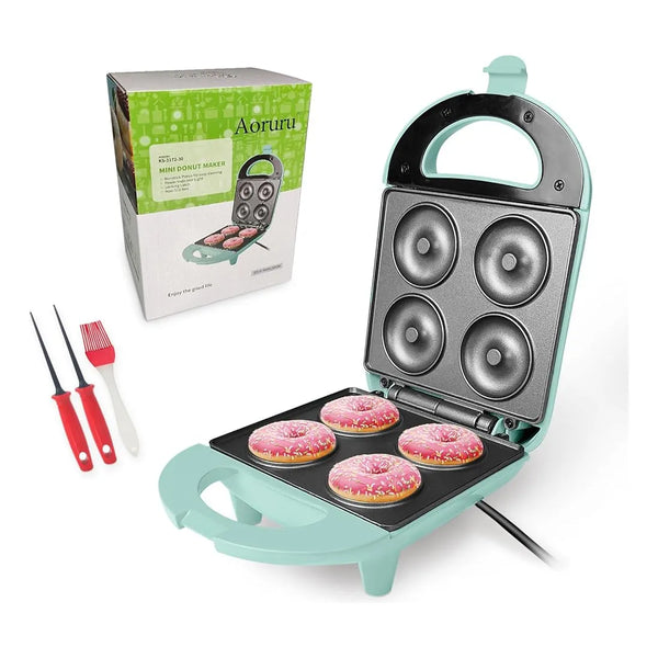 Mini Donut Maker Aoruru Para Hacer 4 Donas Divertidas Y Deliciosas En Minutos