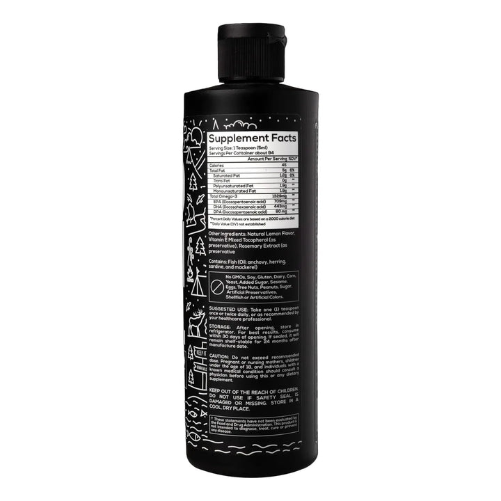 Aceite De Pescado Omega 3 Líquido De Limón 480 Ml Paquete Do - Imagen 3