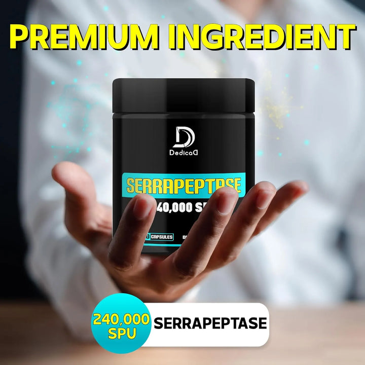 Cápsulas De Serrapeptase 240000 Spu Para Respiración Saludab - Imagen 3