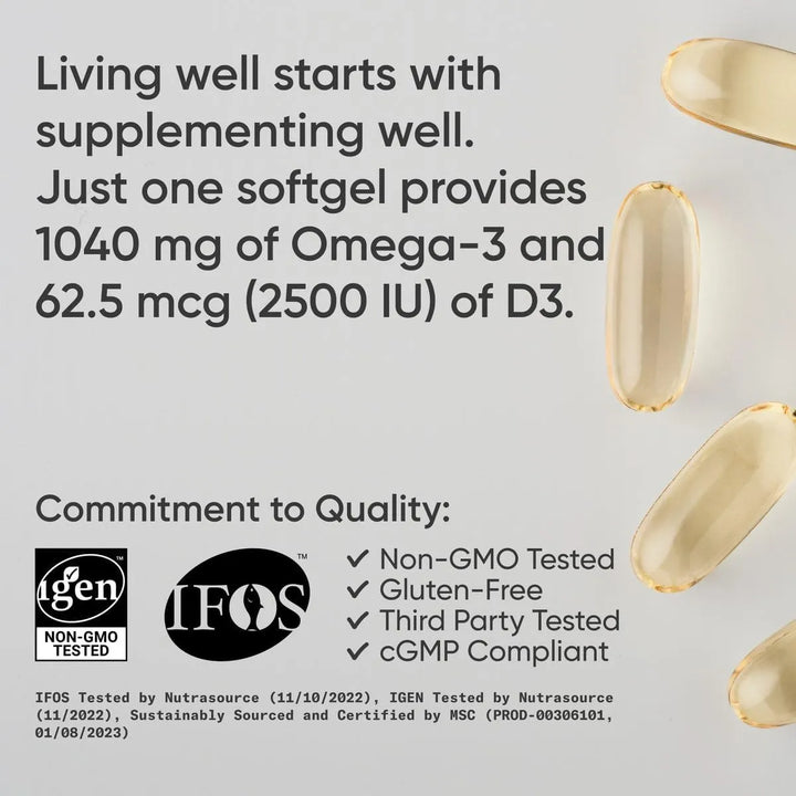 Aceite De Pescado Triple Fuerza 1040mg Omega-3 De Pescado Sa - Imagen 4