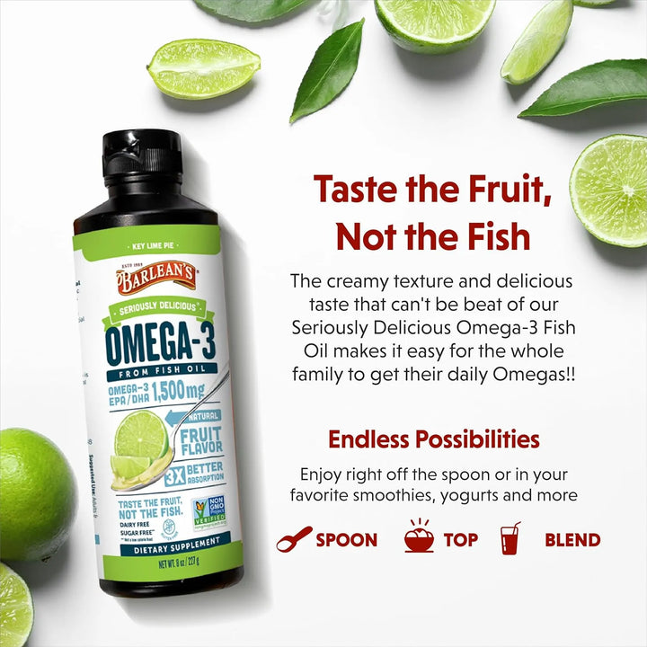 Aceite De Pescado Omega 3 1080 Mg Epa Y Dha Lima 8 Oz - Imagen 3