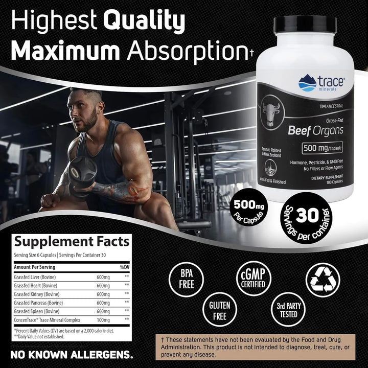 Órgano De Ternera 600 Mg Apoyo Salud Ósea Energía Nutriciona - Imagen 2