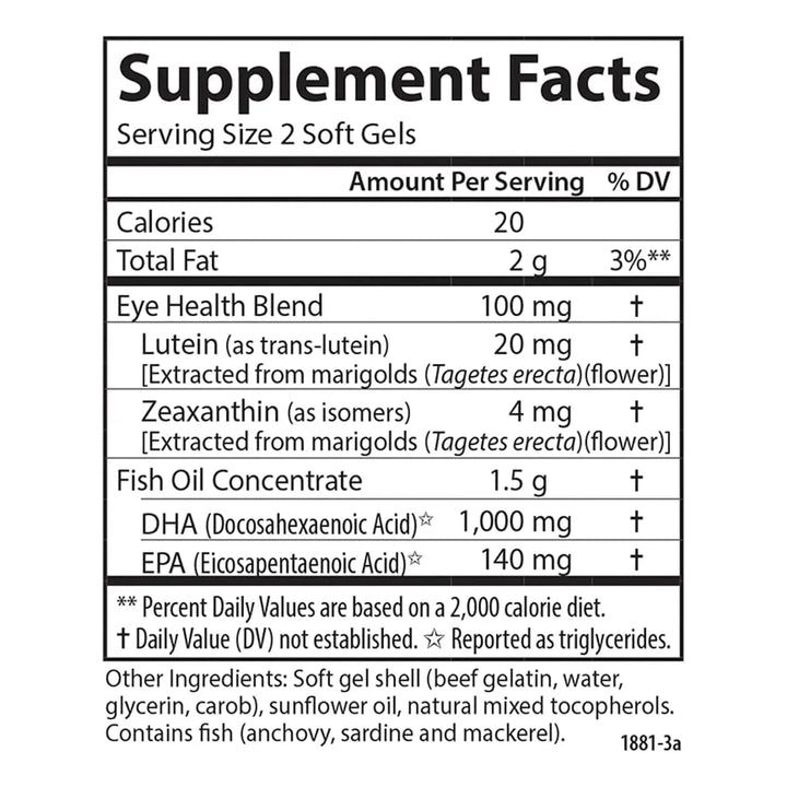Cápsulas De Dha Y Luteína 1000 Mg 60 Unidades Para Salud Ocu - Imagen 4