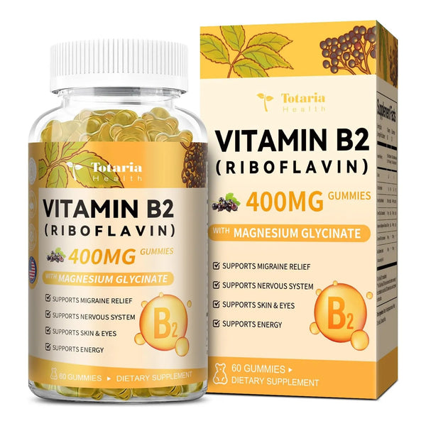 Gomitas De Vitamina B2 Riboflavina 400 Mg Con Glicinato De M - Imagen 1