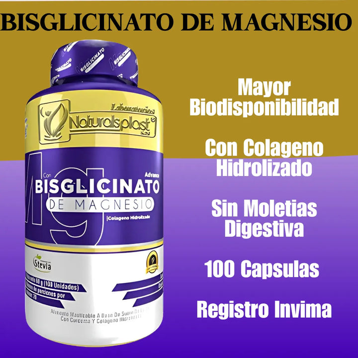 Bisglicinato De Magnesio Por 100 Capsulas Invima - Imagen 2