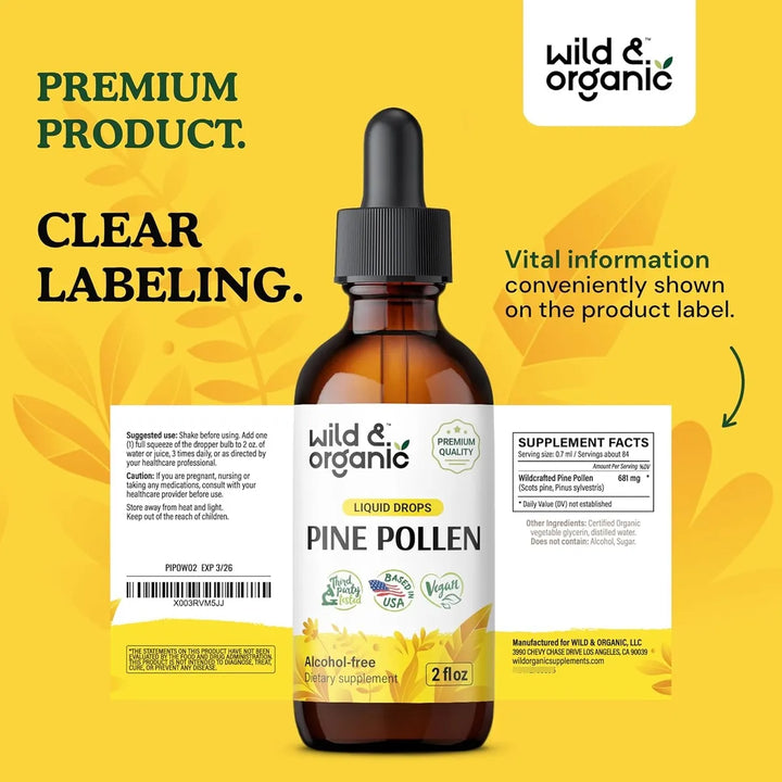 Tintura De Polen De Pino Antioxidante 60ml Gotas Líquidas Ap - Imagen 9
