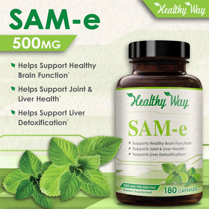 Cápsulas De Sam-e 500 Mg 180 Unidades S-adenosil Metionina S - Imagen 4