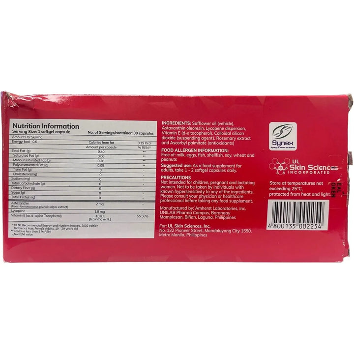 Cápsulas De Astaxantina Licopeno Y Vitamina E 30 Unidades - Imagen 4