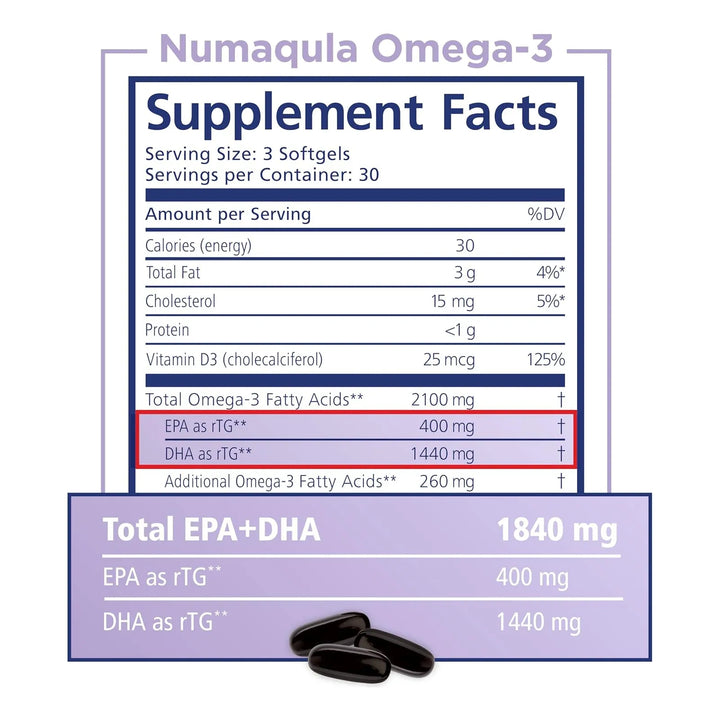 Omega-3 Alto Dha Con Luteína Y Zeaxantina 1400 Mg Dha Y 400 - Imagen 5