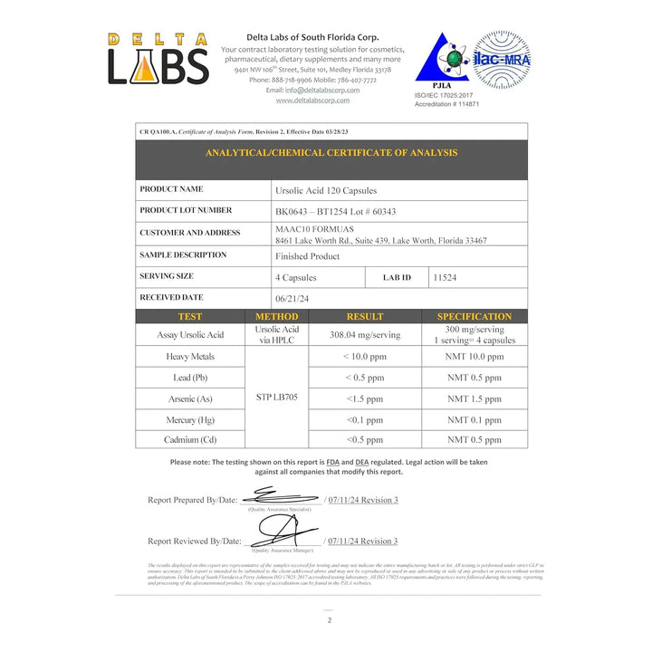 Ácido Ursólico 300mg Extracto De Romero Activador De Ampk Y - Imagen 2