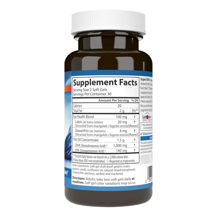 Cápsulas De Dha Y Luteína 1000 Mg 60 Unidades Para Salud Ocu - Imagen 2