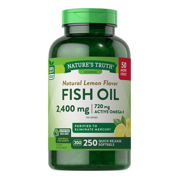 Aceite De Pescado 2400 Mg 250 Cápsulas Blandas 720 Mg Omega - Imagen 1