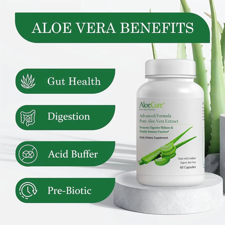 Cápsulas Orgánicas De Aloe Vera 130 Gramos Apoyan Salud Inte - Imagen 2