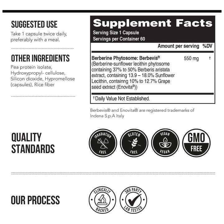 Berberina 550 Mg Alta Absorción 9.6 Veces Más Eficaz Fitosom - Imagen 7