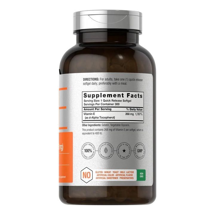 Cápsulas Blandas Vitamina E 400 Iu 268 Mg 300 Unidades Fórmu - Imagen 2