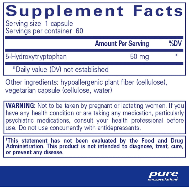 5 Hidroxitriptófano 100 Mg 60 Cápsulas Para Bienestar Emocio - Imagen 2