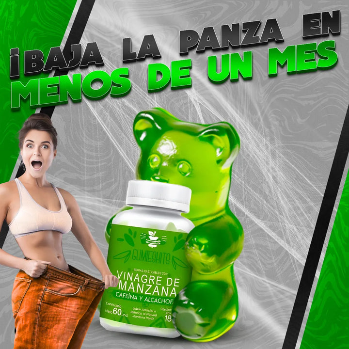 Goma Vinagre Manzana Gomita Vinagre Manzana Adelgazante Natural Vinagre Manzana Organico Limón - Imagen 3