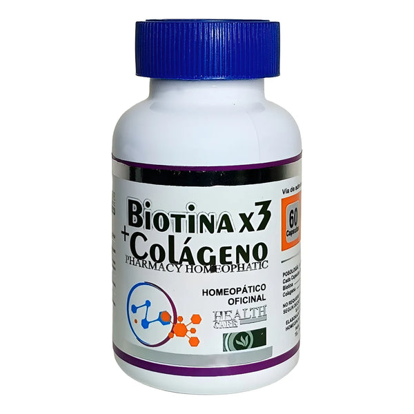Biotina X3 + Colágeno 60 Cápsulas Fórmula Homeopática - Imagen 1