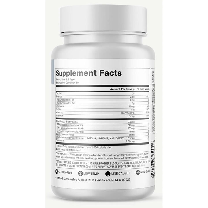 Aceite De Pescado Omega-3 Sabor Limón Bacalao Silvestre De A - Imagen 3