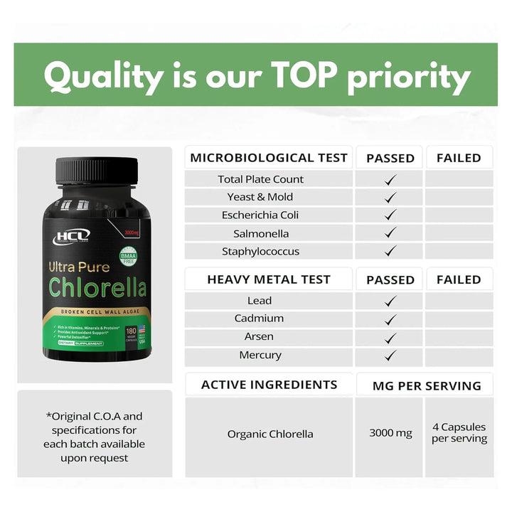Cápsulas Orgánicas De Chlorella 3000 Mg Con Pared Celular Ag - Imagen 8