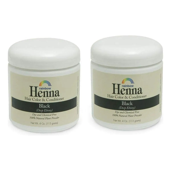 Pack 2 X Tintura De Henna Negra Persa 113 Ml Rainbow Research Coloracion Natural