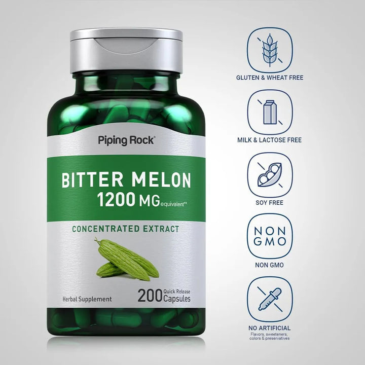 Cápsulas Melón Amargo 1200 Mg 200 Unidades Extracto Concentr - Imagen 3