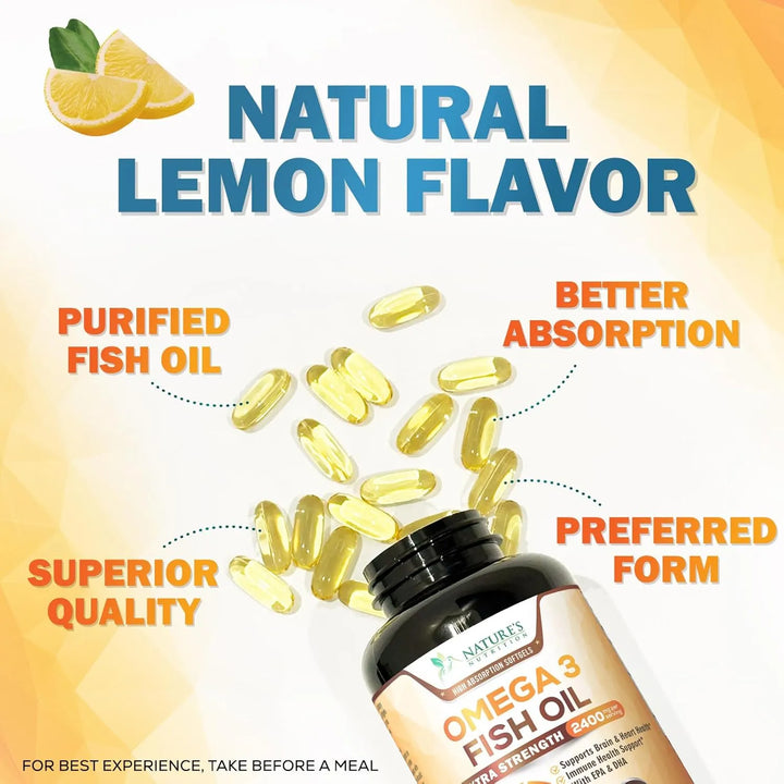 Aceite De Pescado Omega 3 2400 Mg En Cápsulas Blandas Para S - Imagen 5