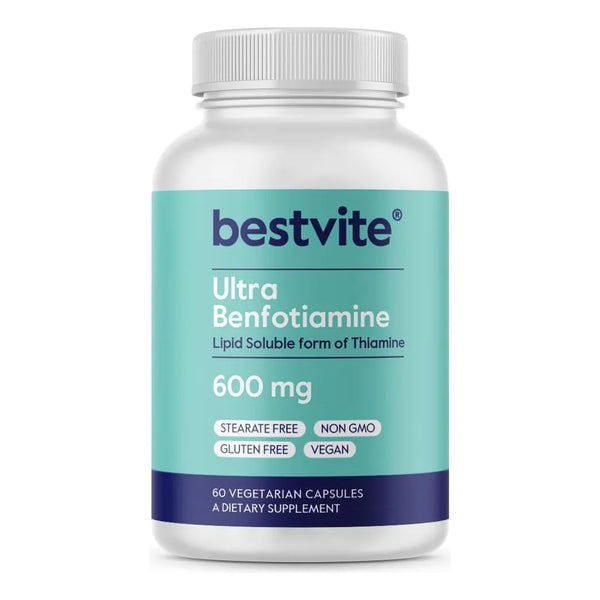Benfotiamina Ultra 600 Mg 60 Cápsulas Sin Estearatos Máxima - Imagen 1