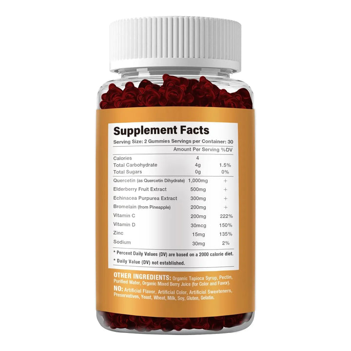 Bromelina Zinc Vitamina C Saúco Masticables Inmunidad Pulmon - Imagen 5
