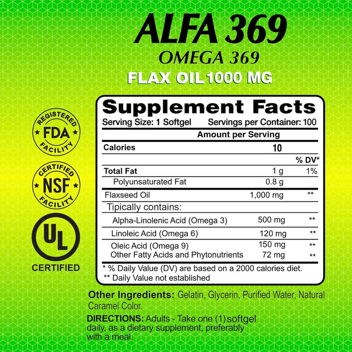 Ácidos Grasos Omega 3-6-9 1000 Mg 100 Cápsulas Nutricionales - Imagen 2