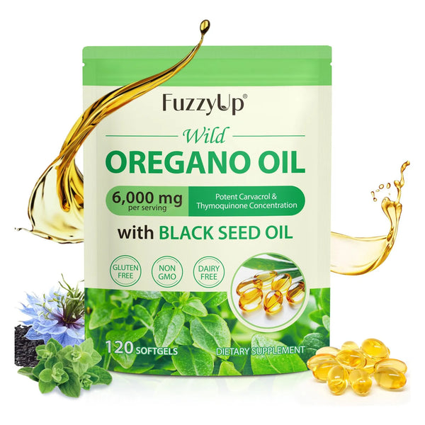 Capsulas Aceite De Oregano 6000 Mg Con Aceite De Semilla Negra 120 Unidades