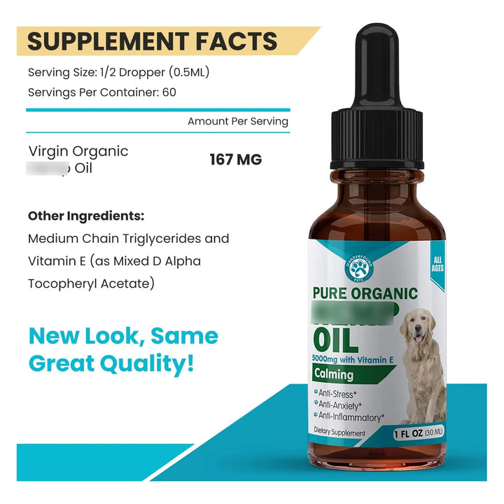 Aceite De Cáñamo 5000 Mg Para Perros Y Gatos Alivio Ansiedad - Imagen 4