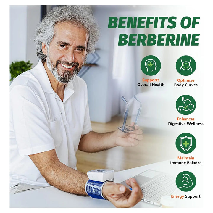 Berberina Orgánica 180 Cápsulas Con Canela De Ceilán Y Berga - Imagen 4