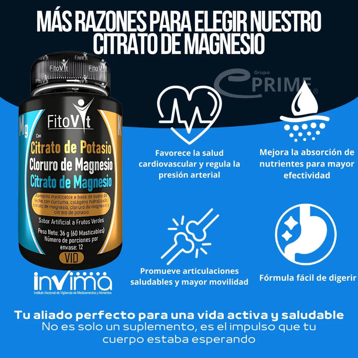 Citrato De Magnesio Potasio X2 Natural - Imagen 3
