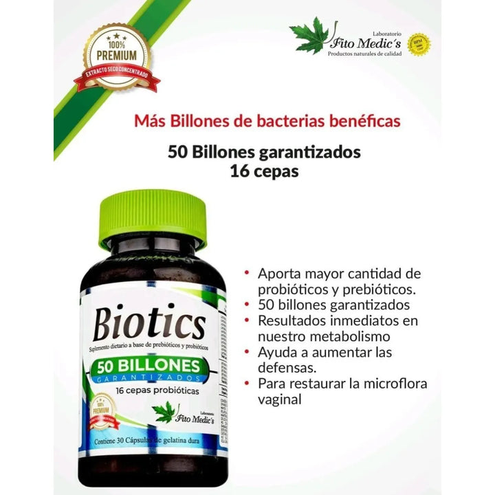 Biotics Probióticos & Prebiótic Natural - Imagen 2