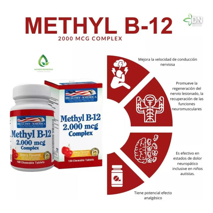 Methyl B-12 2000mg X100 Cereza - Imagen 3